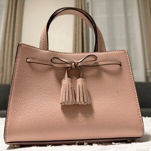 kate spade Blush Pink Pebbled Leather Tassel Satchel
